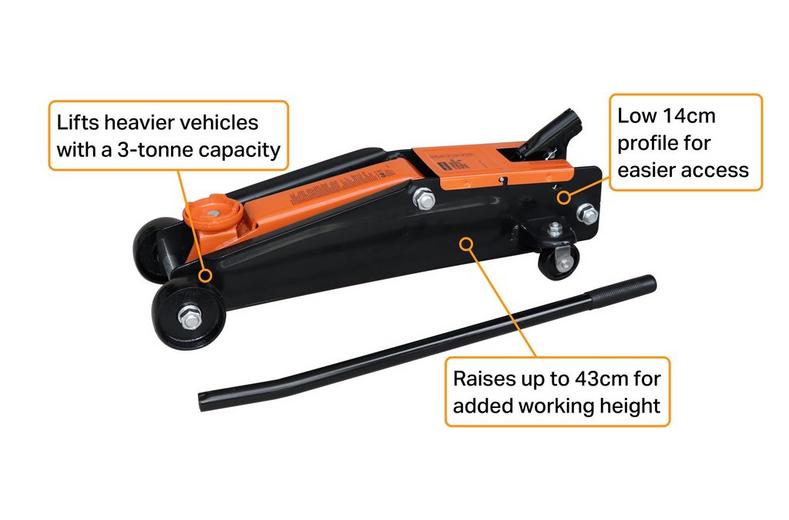 Halfords 3 Tonne Hydraulic Trolley Jack Halfords 3 Tonne Hydraulic Trolley Jack