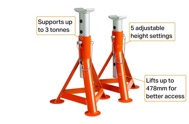 Halfords 3 Tonne Axle Stands Halfords 3 Tonne Axle Stands