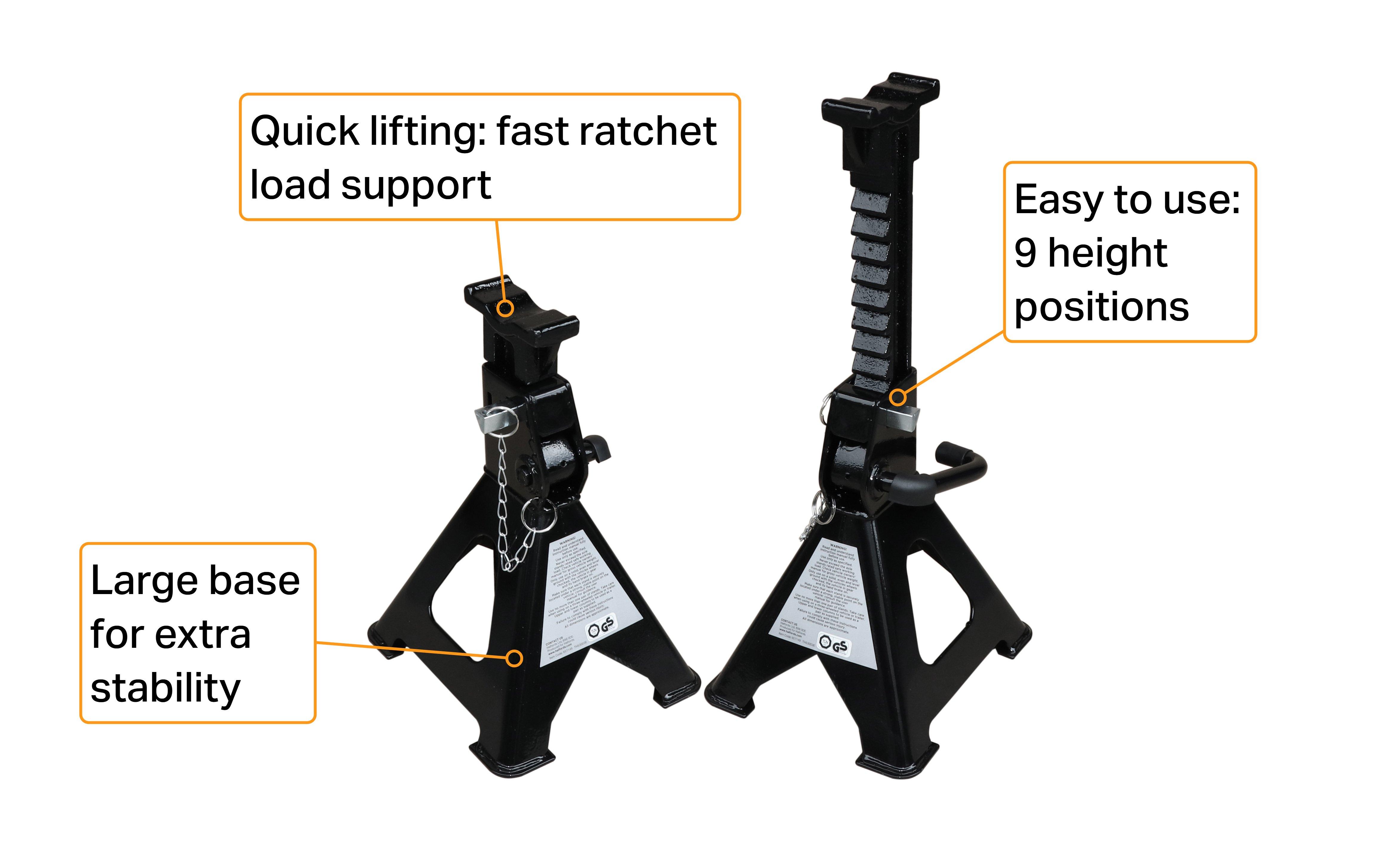 Halfords Advanced 3 Tonne Ratchet Axle Stands