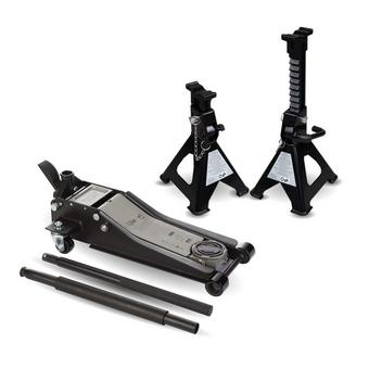 Halfords Advanced 3 Tonne Axle Stands & Hydraulic Trolley Jack Bundle