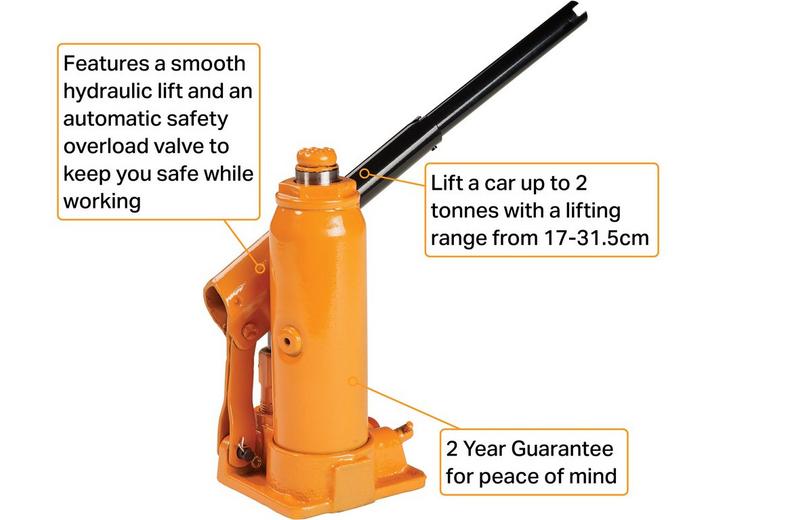 Halfords 2 Tonne Bottle Jack Halfords 2 Tonne Bottle Jack