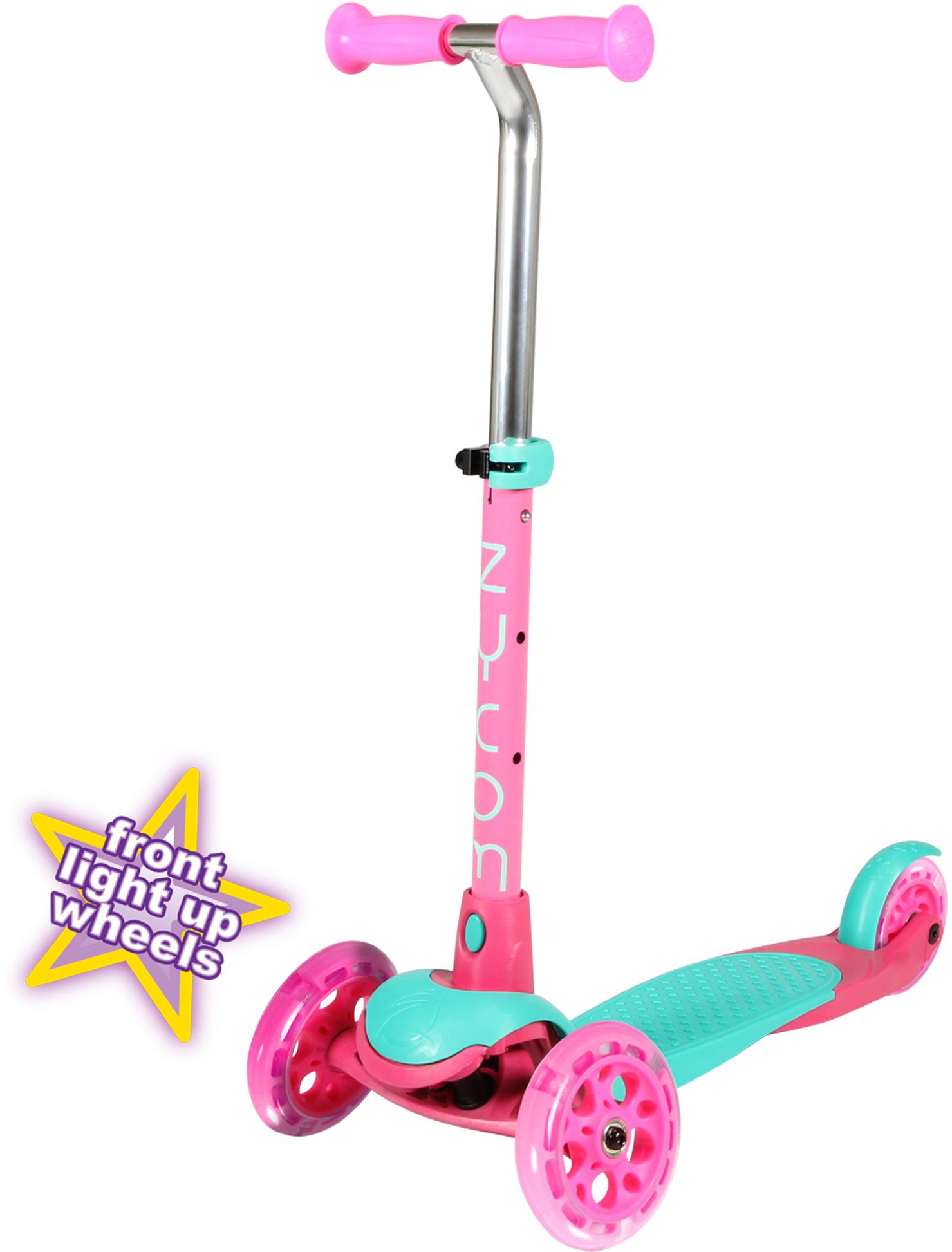 Zing Light Up Wheels Scooter Pink/Teal Halfords UK