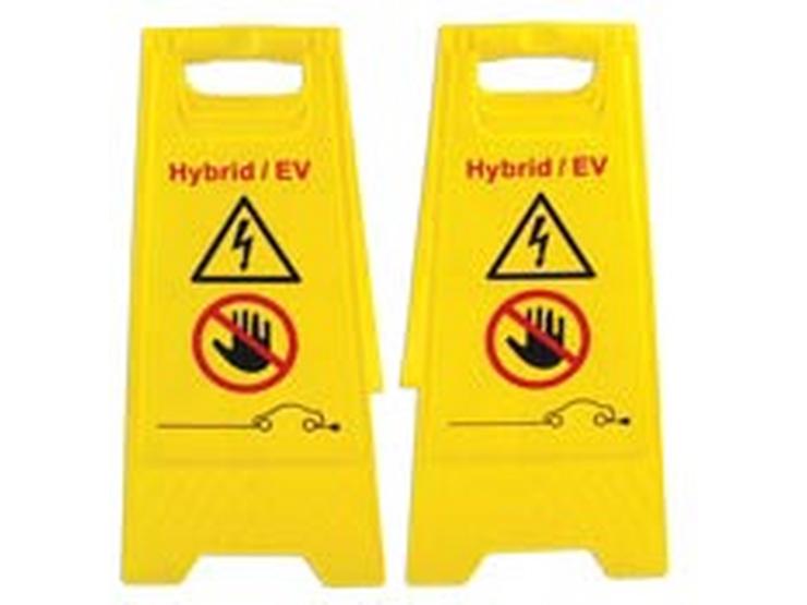 Laser Hybrid/EV Floor Warning Signs 2pc