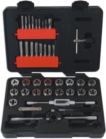 Laser Metric Tap & Die Set 39pc