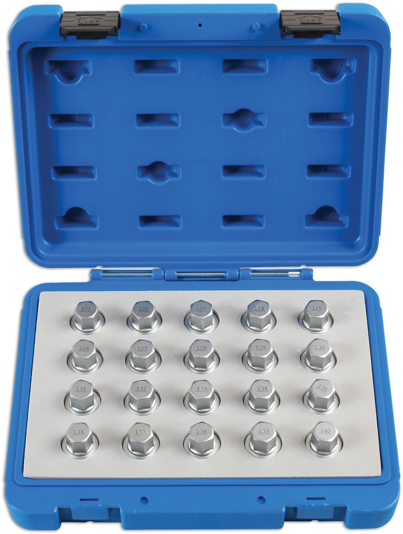 Laser Locking Wheel Nut Key Set 20pc for Vauxhall, Opel Halfords UK