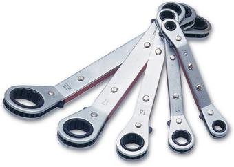 Laser Ratchet Ring Spanner Set - 5Pc