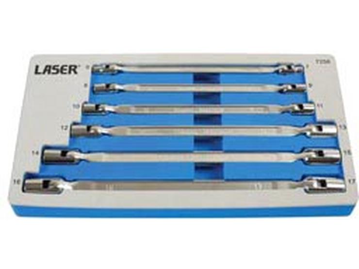 Laser Flexible Socket Spanner Set 6pc
