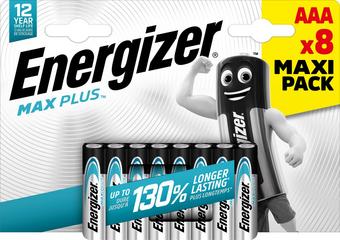 Energizer Max Plus AAA Batteries, Alkaline, 8 Pack