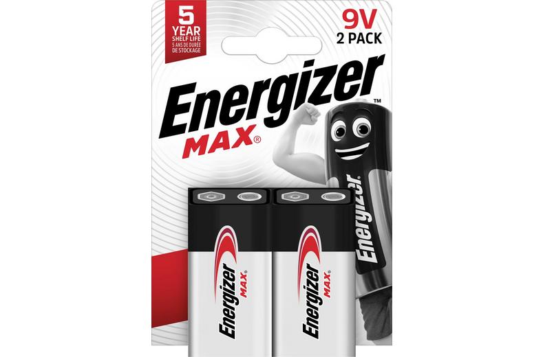 Energizer Max 9V Batteries, Alkaline, 2 Pack Energizer Max 9V Batteries, Alkaline, 2 Pack