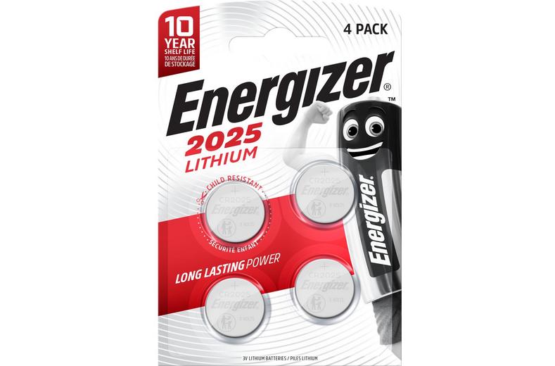 Energizer 2025 Lithium Coin Battery, 4 Pack Energizer 2025 Lithium Coin Battery, 4 Pack