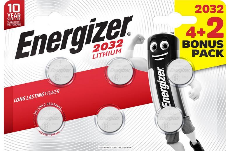 Energizer 2032 Lithium Coin Battery, 6 Pack Energizer 2032 Lithium Coin Battery, 6 Pack