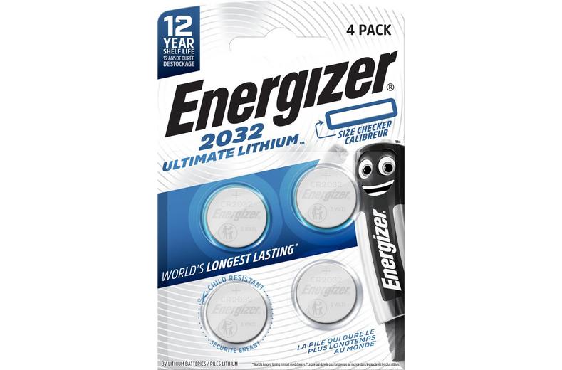 Energizer 2032 Ultimate Lithium Coin Battery, 4 Pack Energizer 2032 Ultimate Lithium Coin Battery, 4 Pack