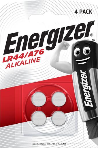 Energizer LR44/A76 Alkaline Button Battery, 4 Pack