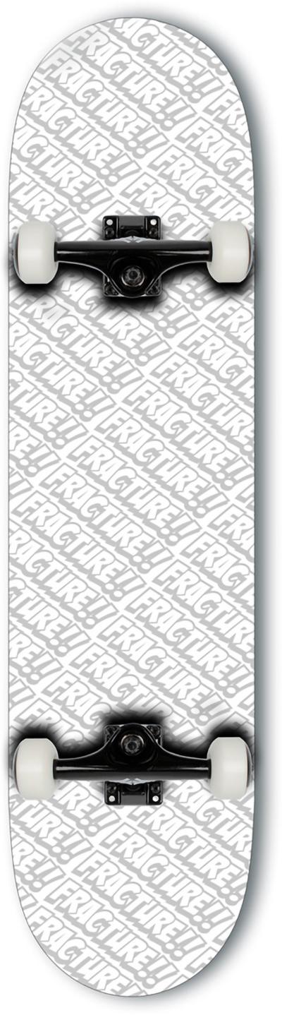 Fracture Skateboard All Over Comic White Complete - 8.0 Fracture Skateboard All Over Comic White Complete - 8.0