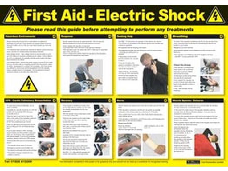 Laser Electric Shock First Aid Poster