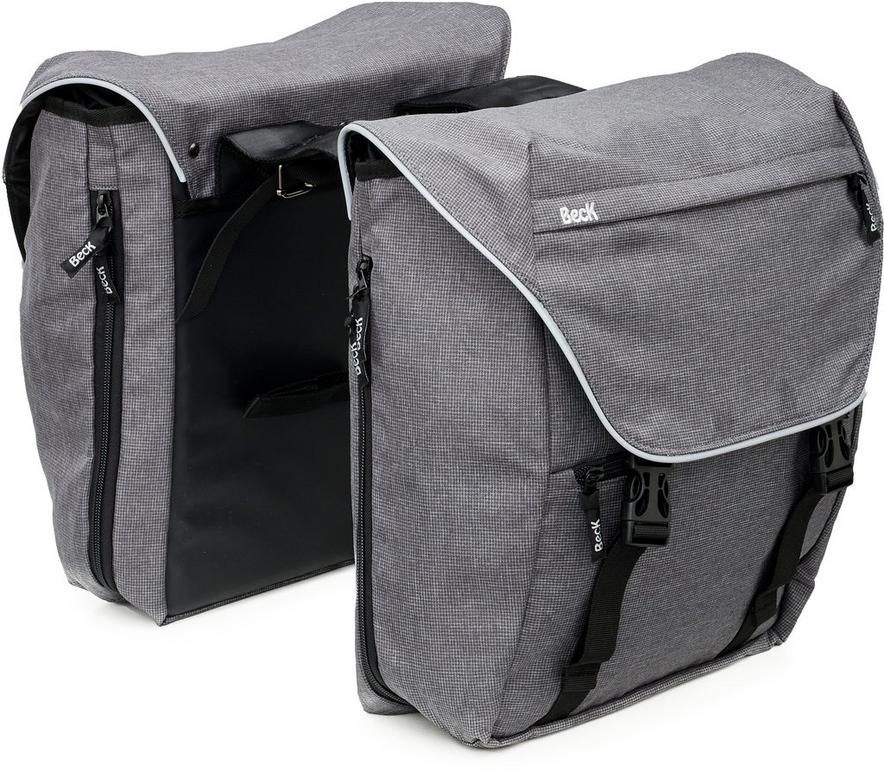 BECK Sporty Double Pannier Bag Grey Halfords UK