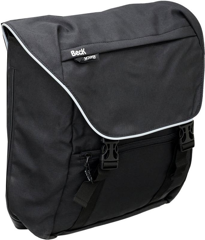 Halfords BECK Beck Sporty Single Pannier Bag Black | Extra 8% off for BC Members