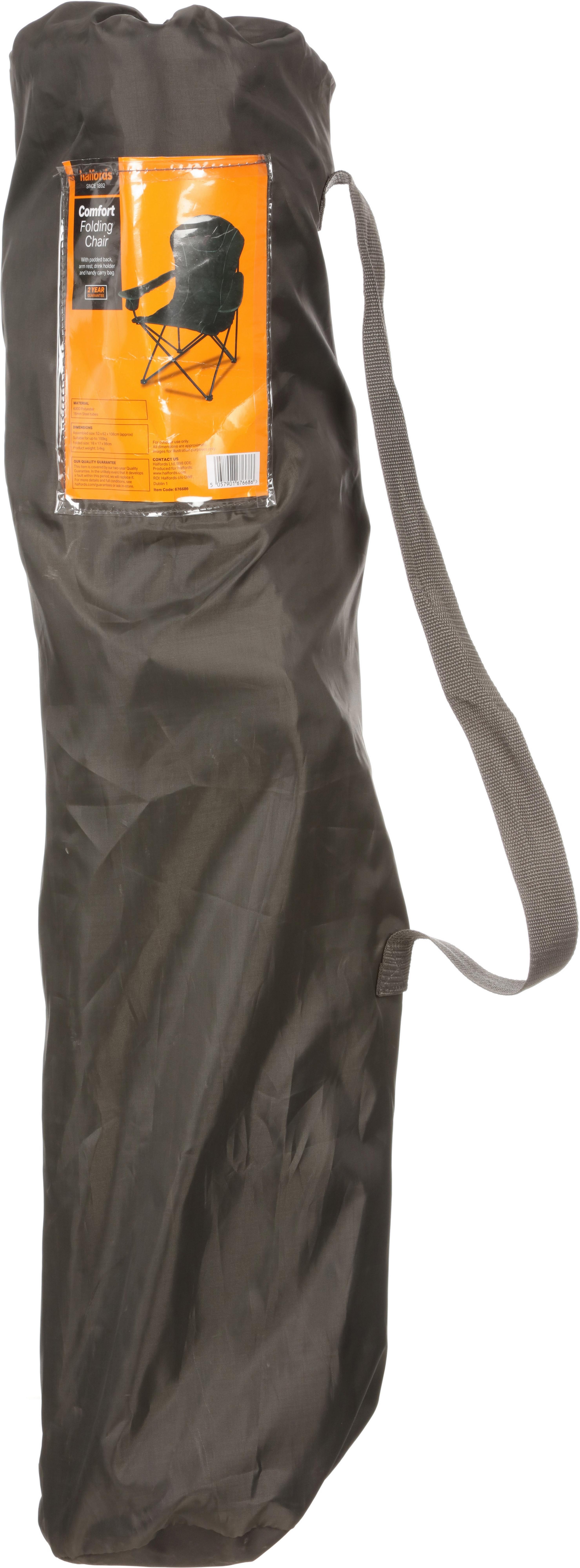 Halfords Premium Folding Chair Black