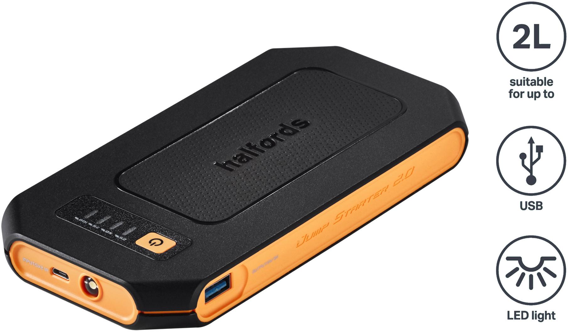 Halfords Advanced Lithium Jump Starter - Up to 2L