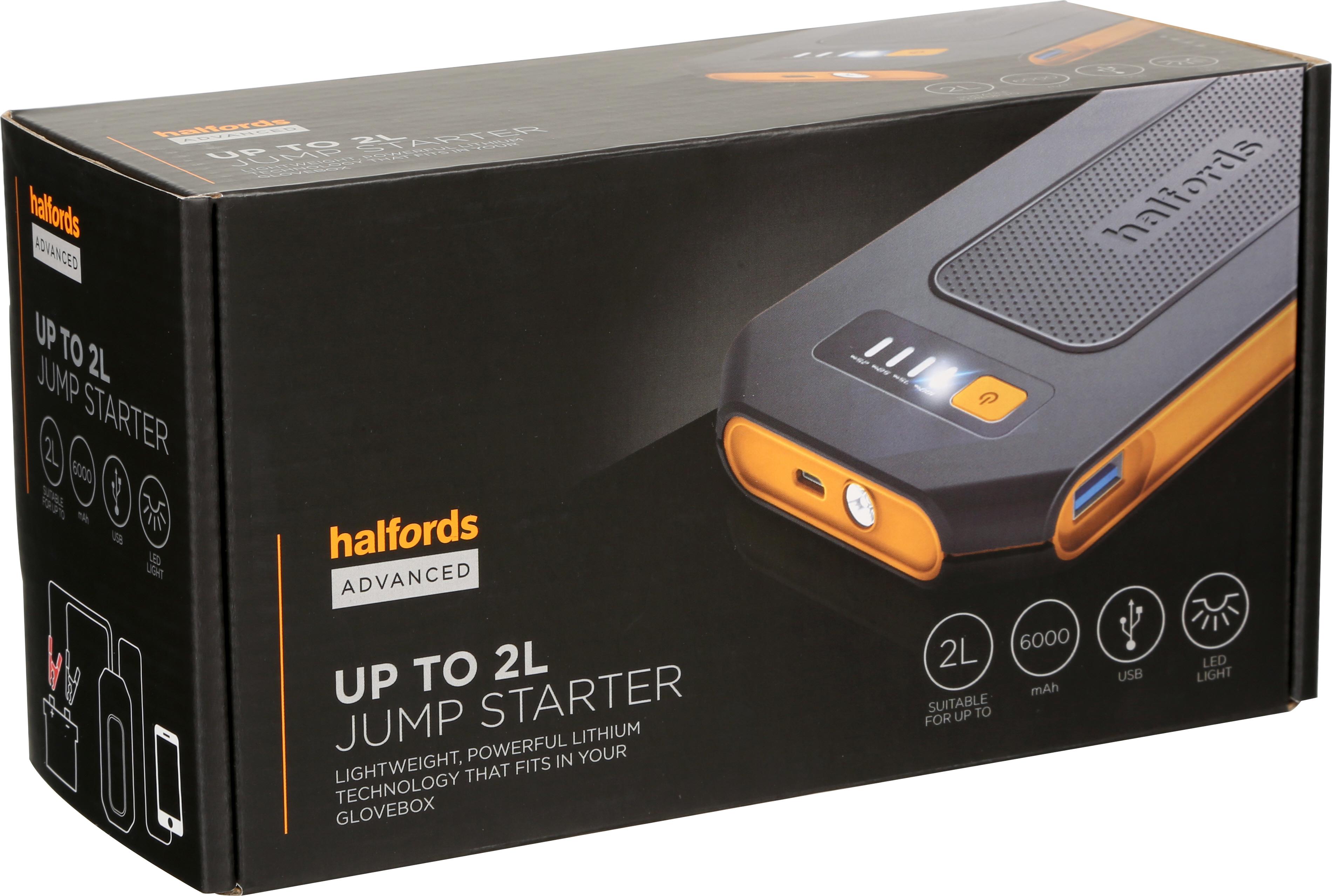 Halfords Advanced Lithium Jump Starter - Up to 2L