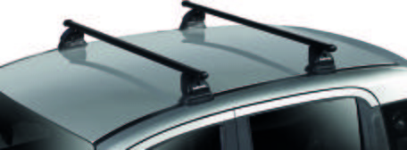 Halfords Non Rail 115cm Fix Point Steel Roof Bars SET001 Pair Halfords IE