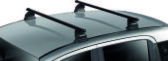 Halfords Non-Rail 115cm Fix Point Steel Roof Bars SET001 (Pair)