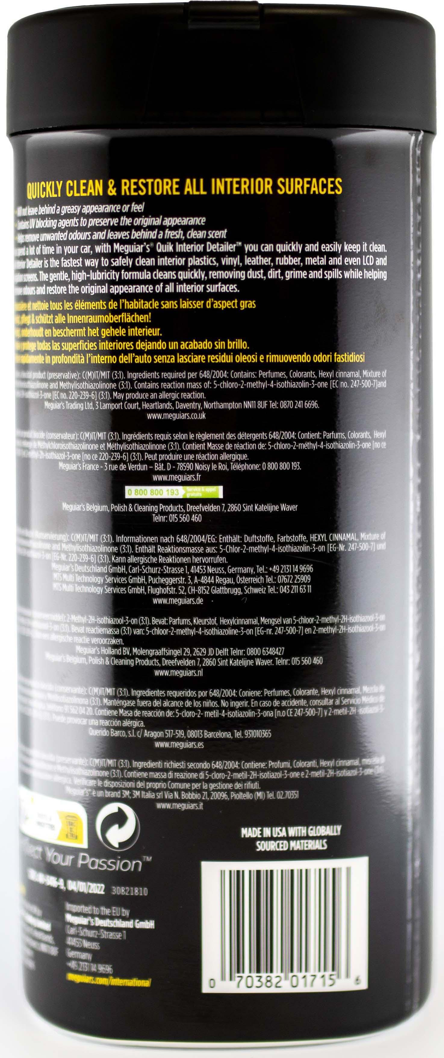 Meguiars Quik Interior Cleaning Wipes