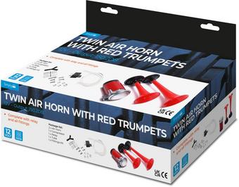 Twin Air Horn with Red Trumpets