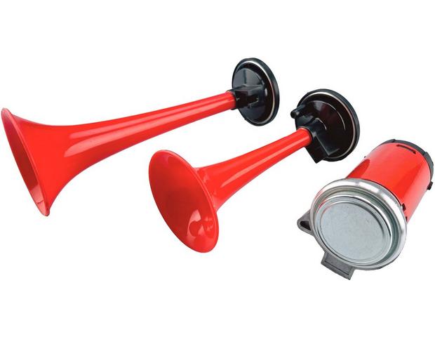 Twin Air Horn with Red Trumpets