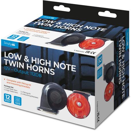 Low/High Note Twin Snail Horn Pack | Halfords UK