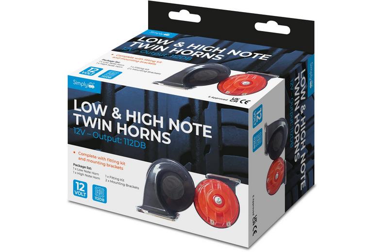 Low/High Note Twin Snail Horn Pack Low/High Note Twin Snail Horn Pack