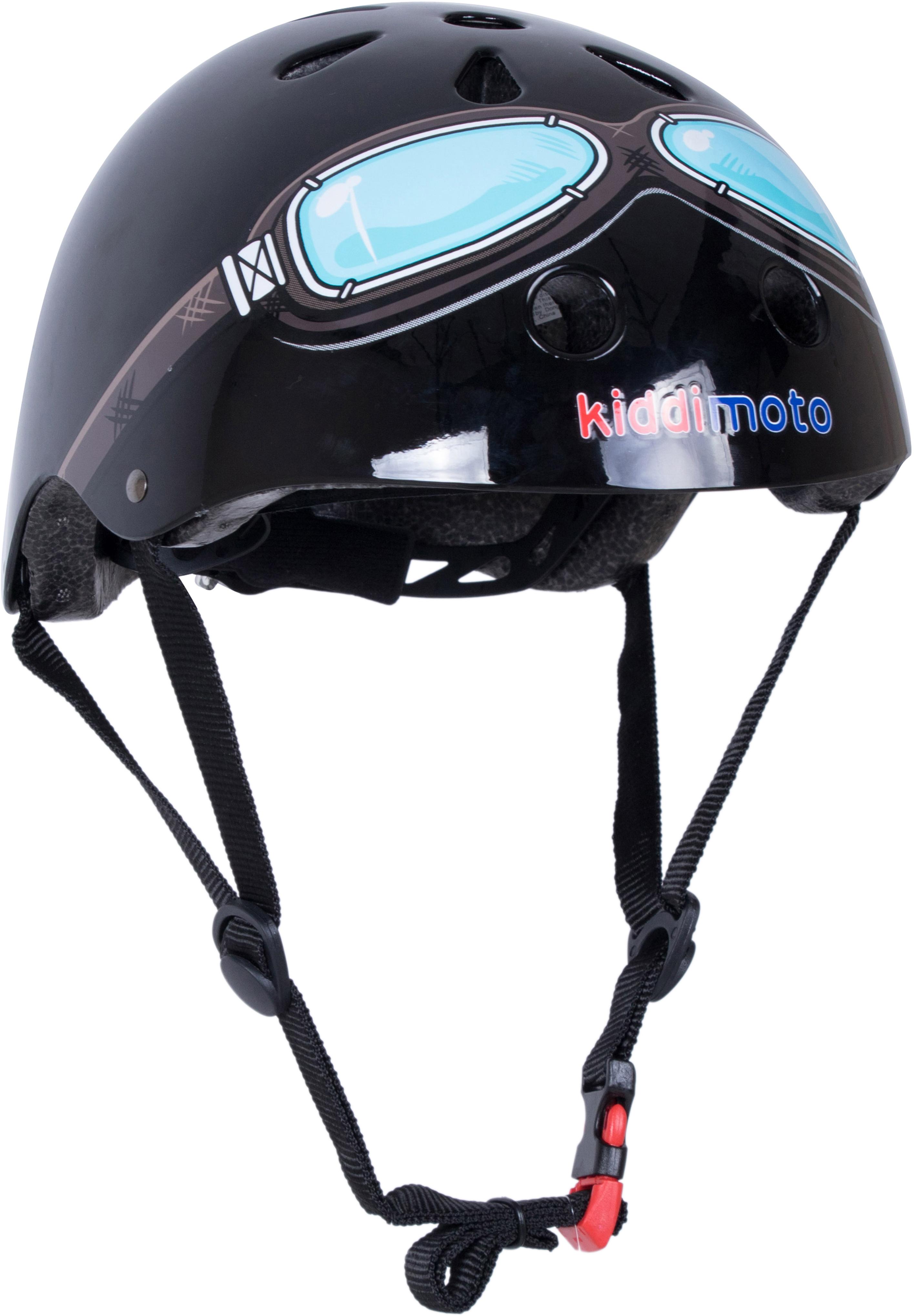 Kiddimoto Black Goggle Helmet - Small
