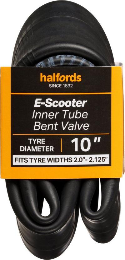 Halfords E-Scooter Inner Tube 10 x 2.0 – 2.215” Bent Valve Halfords E-Scooter Inner Tube 10 x 2.0 – 2.215” Bent Valve