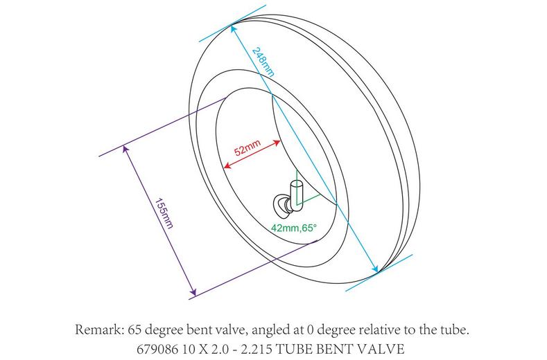 Halfords E-Scooter Inner Tube 10 x 2.0 – 2.215” Bent Valve Halfords E-Scooter Inner Tube 10 x 2.0 – 2.215” Bent Valve