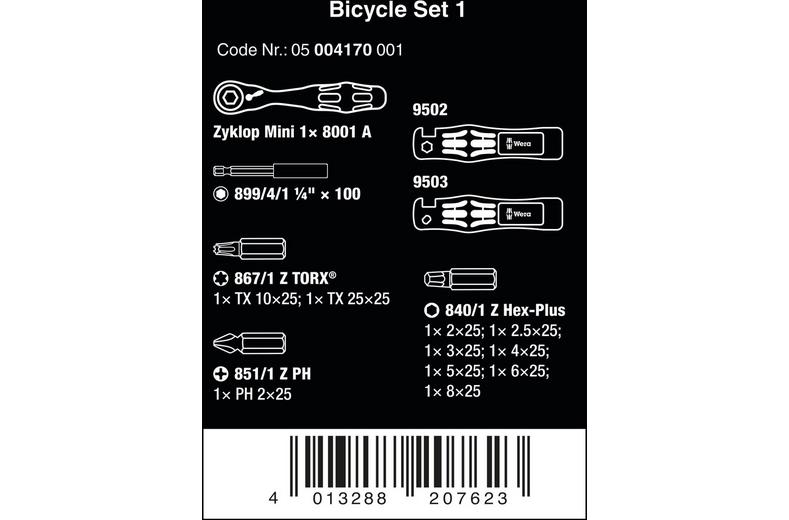 Wera Bicycle Set 1 Zyklop Ratchet Screwdriver Mini Pouch Set 14pcs Wera Bicycle Set 1 Zyklop Ratchet Screwdriver Mini Pouch Set 14pcs