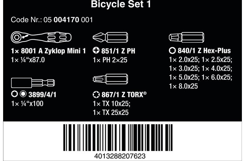 Wera Bicycle Set 1 Zyklop Ratchet Screwdriver Mini Pouch Set 14pcs Wera Bicycle Set 1 Zyklop Ratchet Screwdriver Mini Pouch Set 14pcs