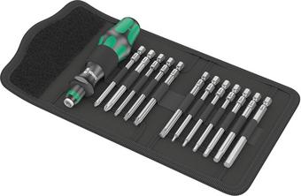 Wera Bicycle Set 2 Kraftform Compact Screwdriver 89mm Bit Pouch Set 13pcs