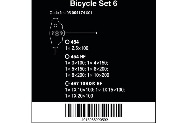 Wera Bicycle Set 6 T-Handle Hex & Torx Key Set 10pcs Wera Bicycle Set 6 T-Handle Hex & Torx Key Set 10pcs
