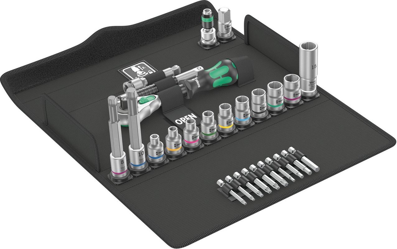 Halfords Wera Bicycle Set 7 Zyklop 3/8 Inch Ratchet And Socket Set 27Pcs | Extra 8% off for BC Members