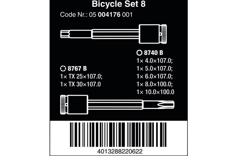 Wera Bicycle Set 8 3/8" Hex/Torx Socket Set 7pcs Wera Bicycle Set 8 3/8" Hex/Torx Socket Set 7pcs