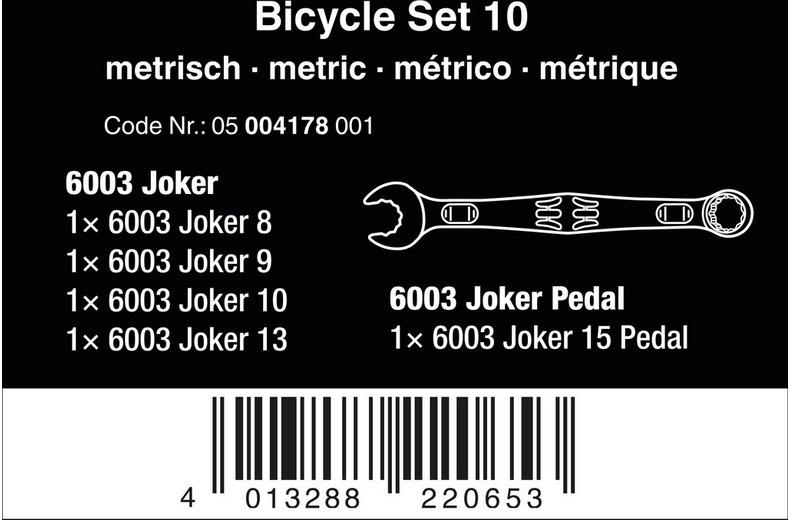 Wera Bicycle Set 10 Joker Wrench Spanner Set 5pcs Wera Bicycle Set 10 Joker Wrench Spanner Set 5pcs