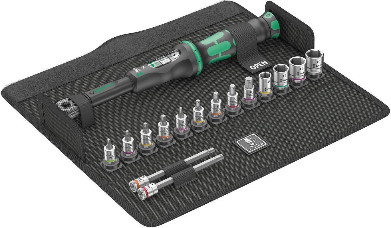 Halfords Wera Bicycle Torque Set 1 2.5-25Nm Torque Wrench and Zyklop Socket Set 16pcs | Extra 8% off for BC Members