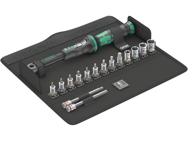 Wera Bicycle Torque Set 1 2.5-25Nm Torque Wrench and Zyklop Socket Set 16pcs