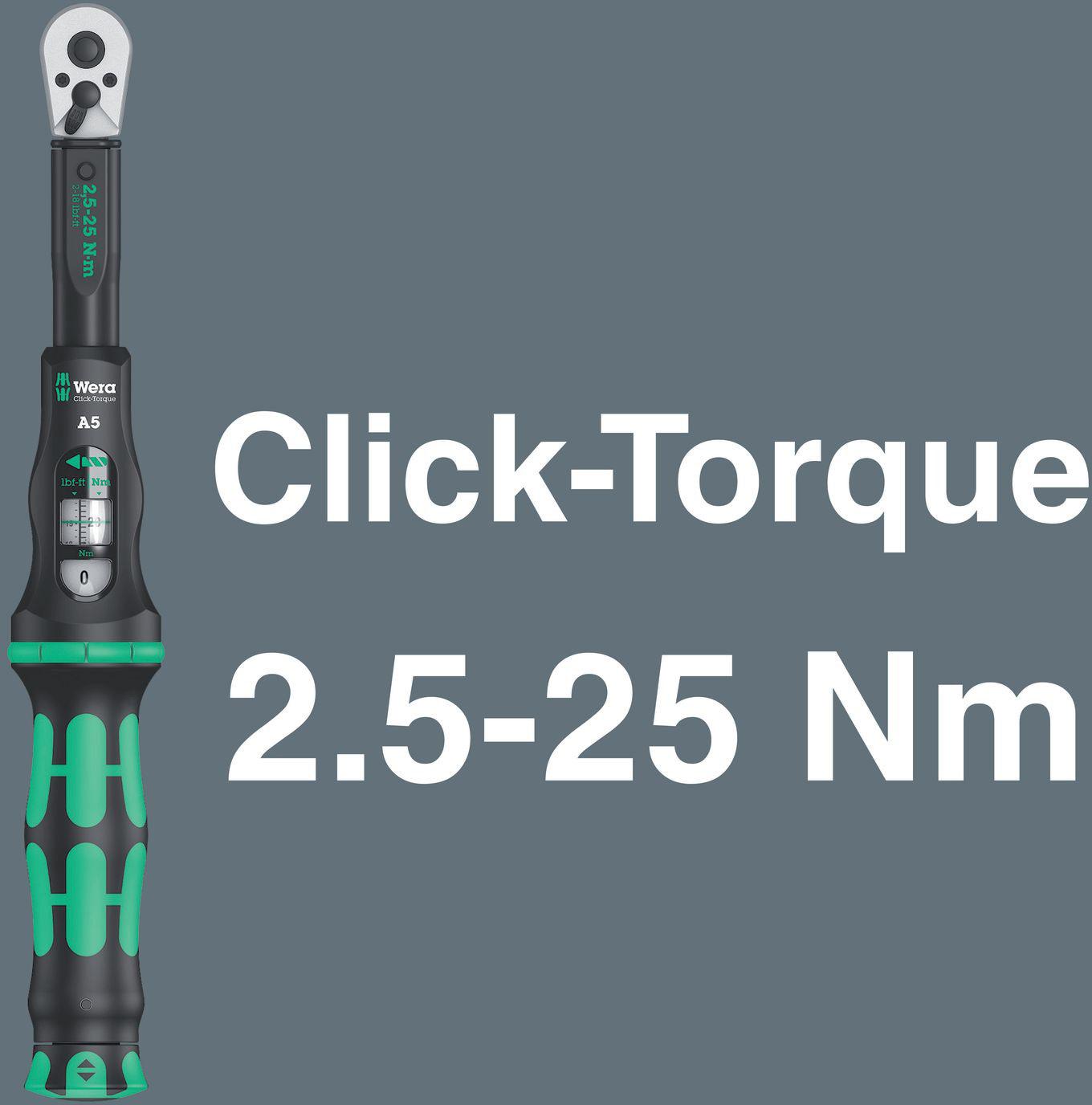 Wera Bicycle Torque Set 1 2.5-25Nm Torque Wrench and Zyklop Socket Set 16pcs