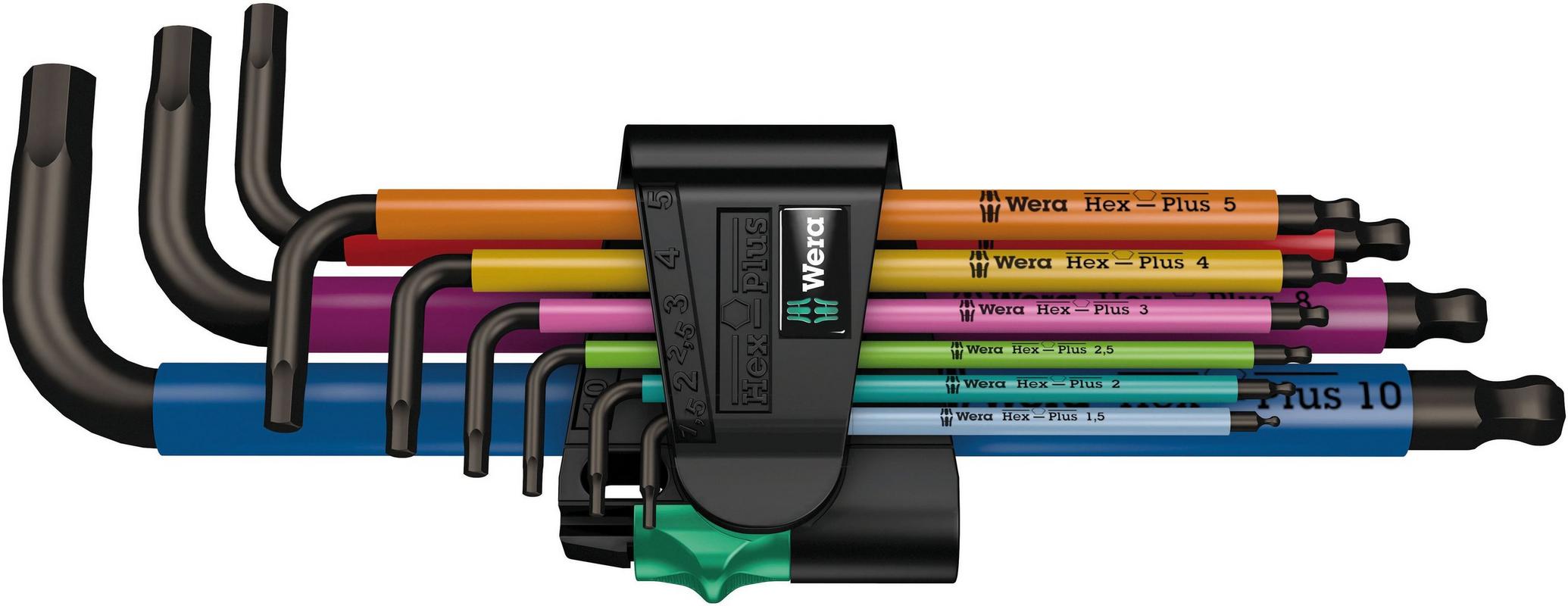 Halfords Wera 950/9 Hex-Plus Multicolour 1 SB Multicolour L-key Set BlackLaser | Extra 8% off for BC Members