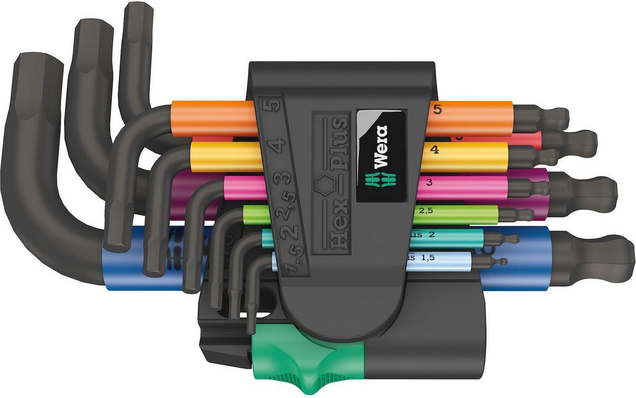 Halfords Wera 950/9 Hex-Plus Multicolour 2 L-Key Set Blacklaser | Extra 8% off for BC Members