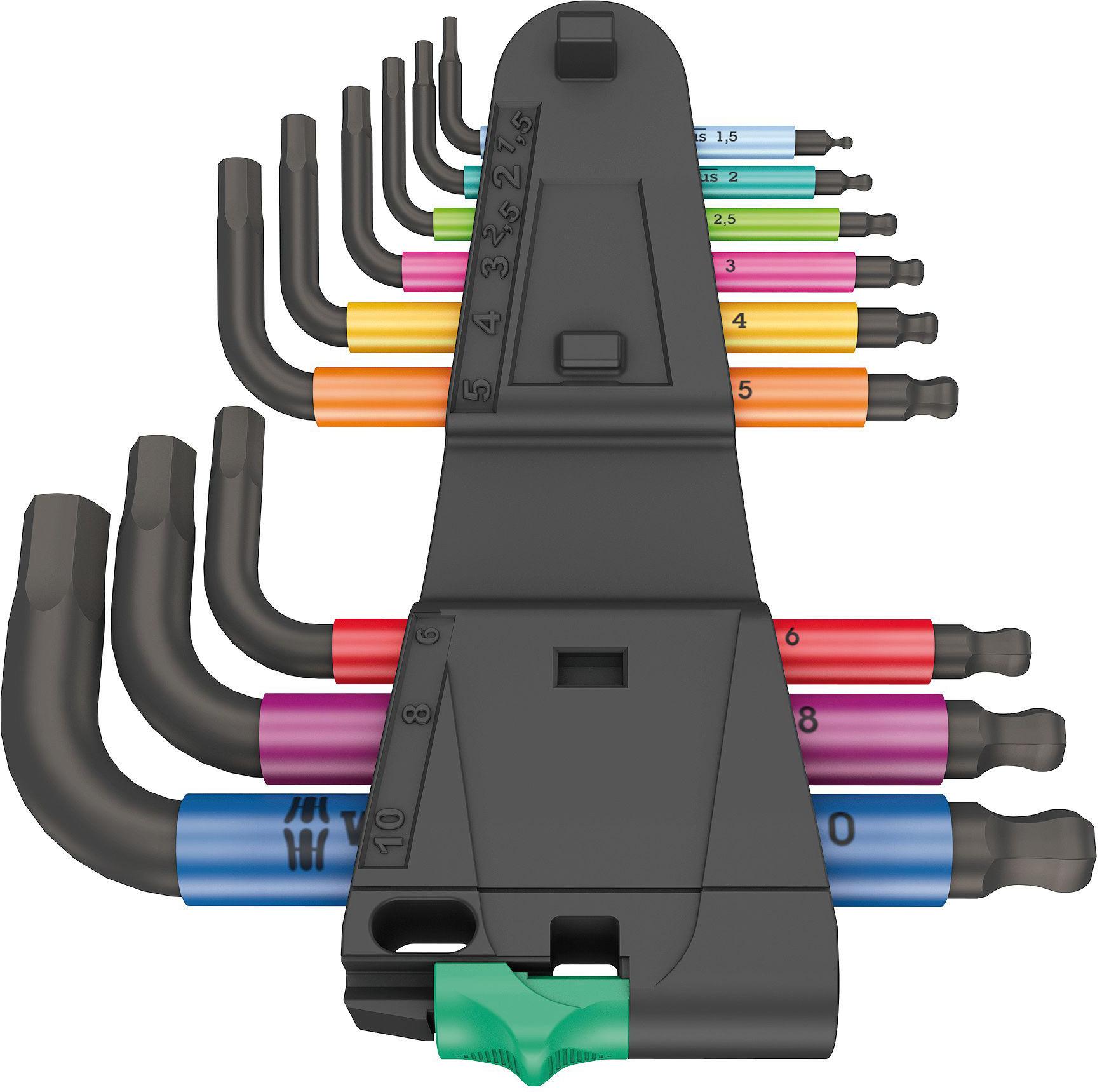 Wera 950/9 Hex-Plus Multicolour 2 L-key Set BlackLaser