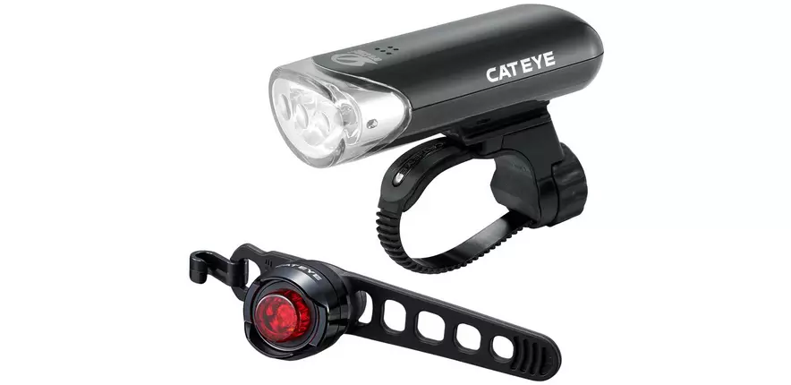 parti Gammeldags beskydning Cateye EL135 and Orb Black Rear Bike Light Set | Halfords UK