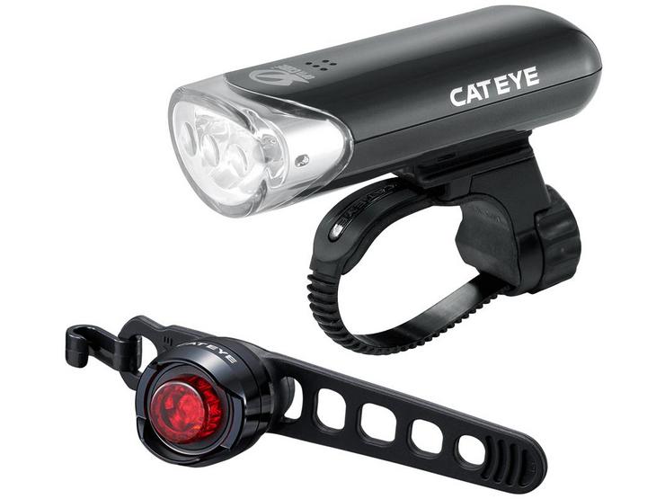 Cateye EL135 and Orb Black Rear Bike Light Set