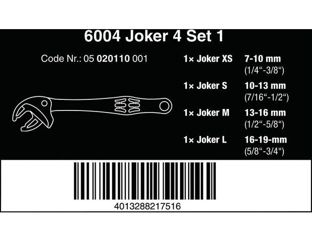 Wera Tools 6004 Joker XS Joker with Flexible Size Adjustment; 7-10mm